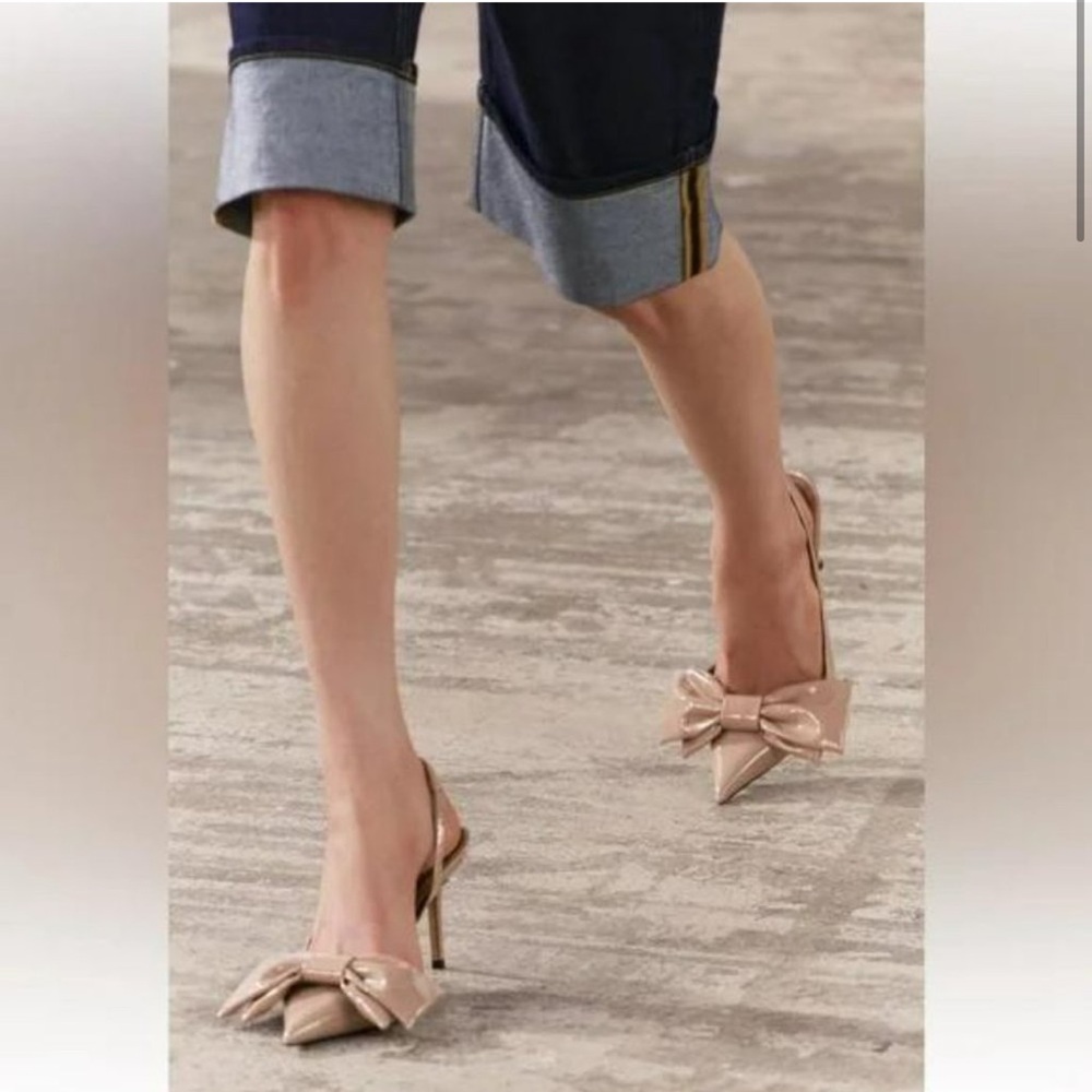 ZARA SLINGBACK HEELS WITH BOW